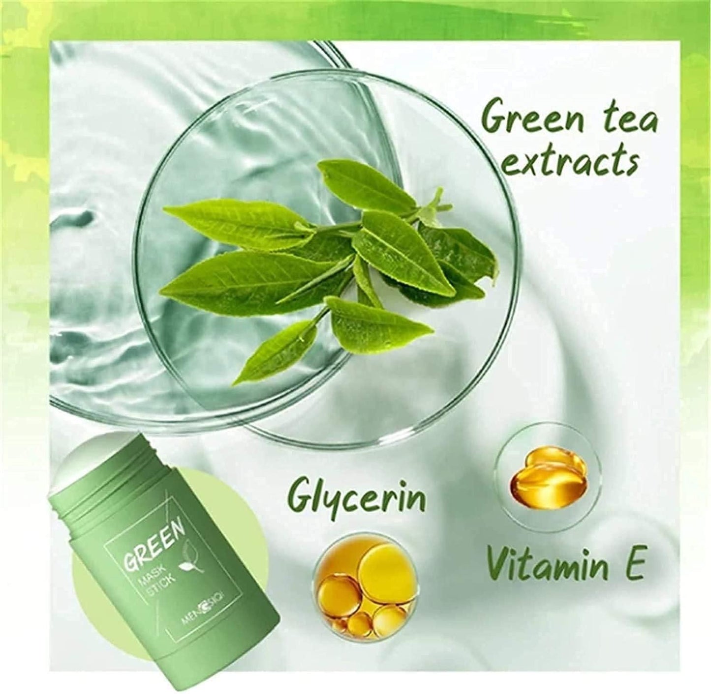 Green Tea Purifying Clay Stick Mask Oil Control Anti-Acne